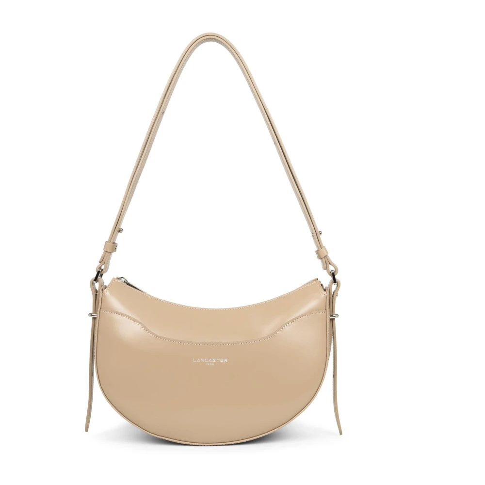 Lancaster Women's Beige Sac Demi-Lune Zippé Suave Ace - Shoulder Bags - One Size - Bags