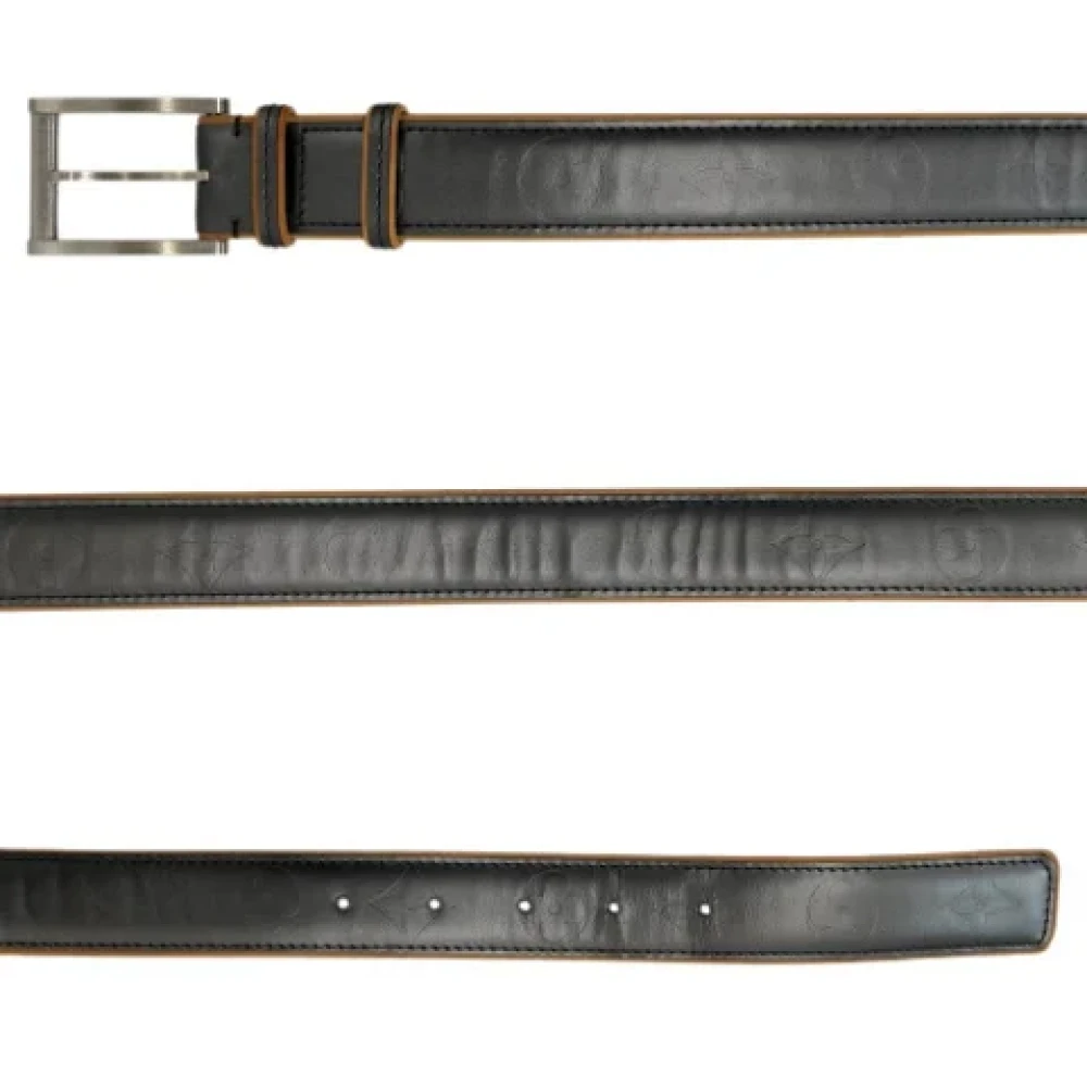 Louis Vuitton Vintage Pre-owned Leather belts Black Heren