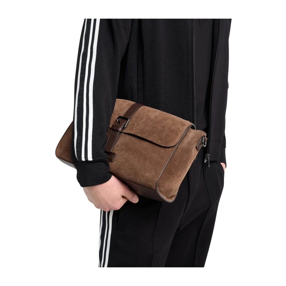 Emporio Armani Diagonale Zip Sweater met Elastische Banden Black Heren