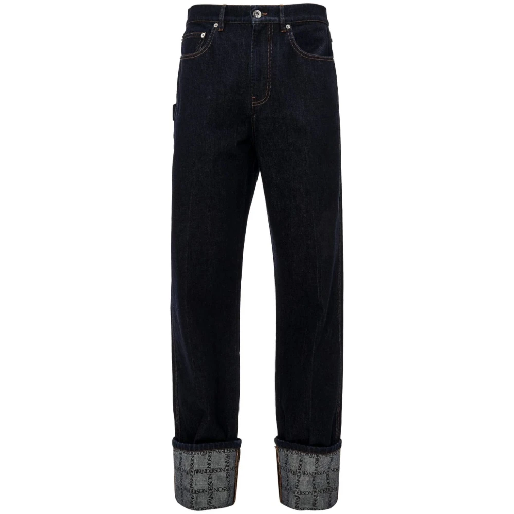 JW Anderson Blauwe Denim Jeans met Logo Details Blue Heren