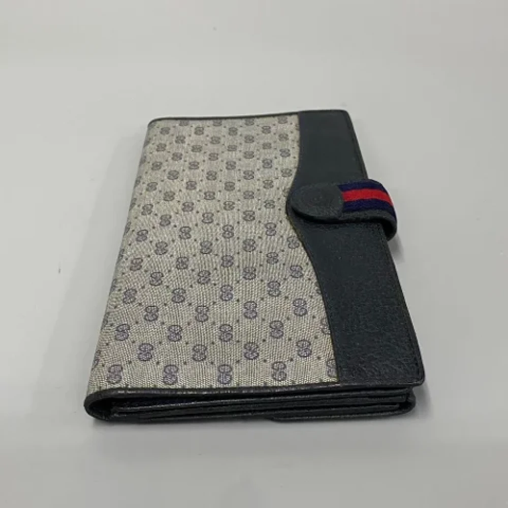 Gucci Vintage Pre-owned Leather wallets Blue Dames