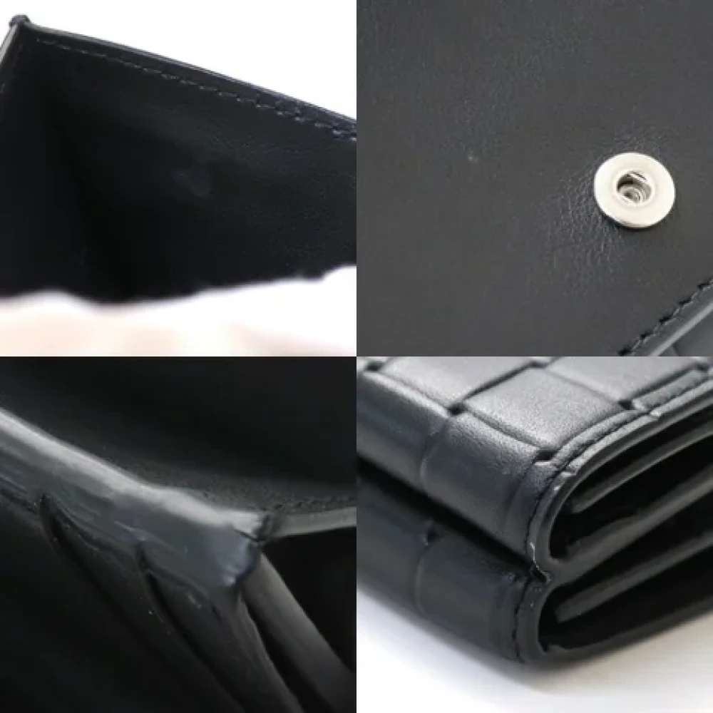 Bottega Veneta Vintage Pre-owned Leather wallets Black Dames
