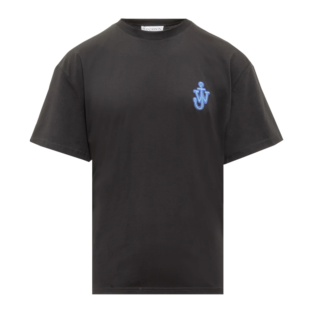 JW Anderson Anker Logo Ronde Hals T-shirt Black Heren
