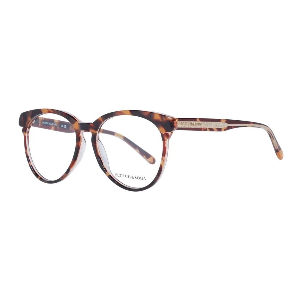 Scotch & Soda Bruine Ronde Optische Monturen Brown Dames