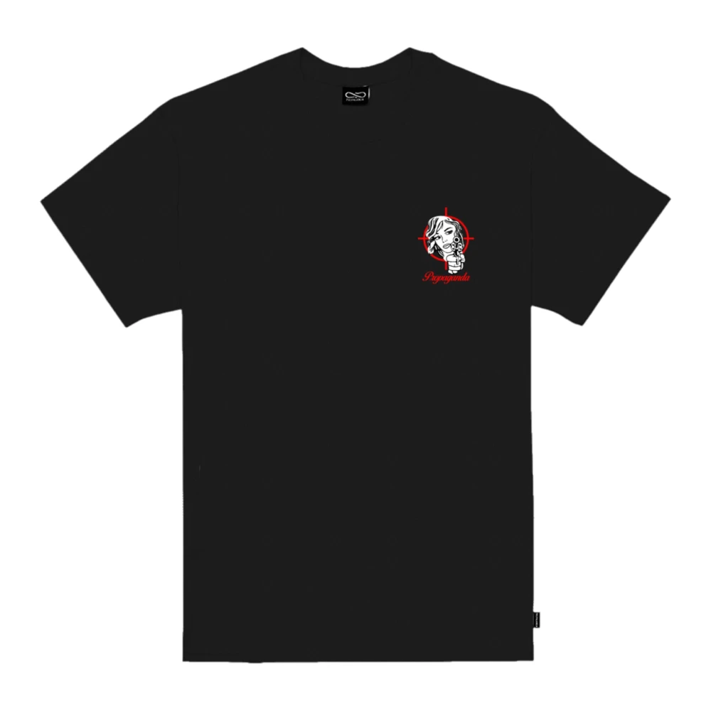 Propaganda Katoenen T-shirt met korte mouwen Black Heren