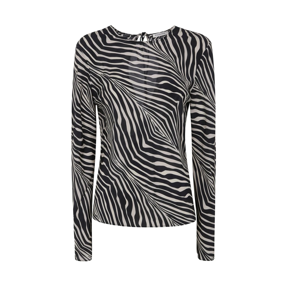 By Malene Birger Zebra Print Sweater met Striksluiting By Herenne Birger Multicolor Dames