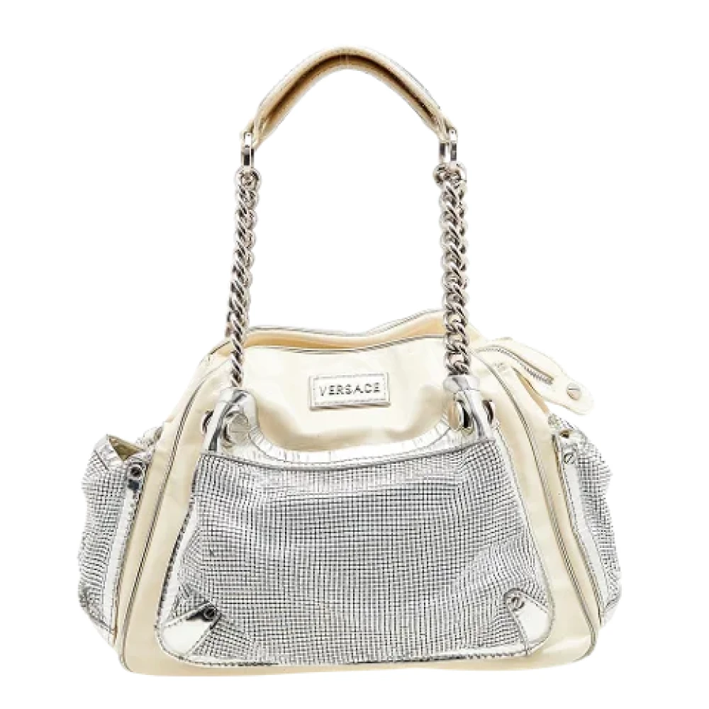 Versace Pre-owned Leather handbags Beige Dames