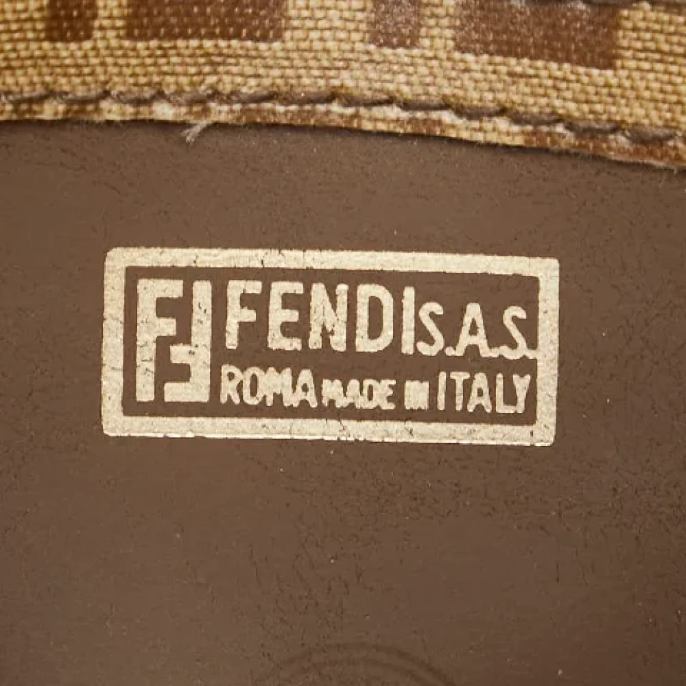 Fendi Vintage Pre-owned Canvas shoulder-bags Brown Dames