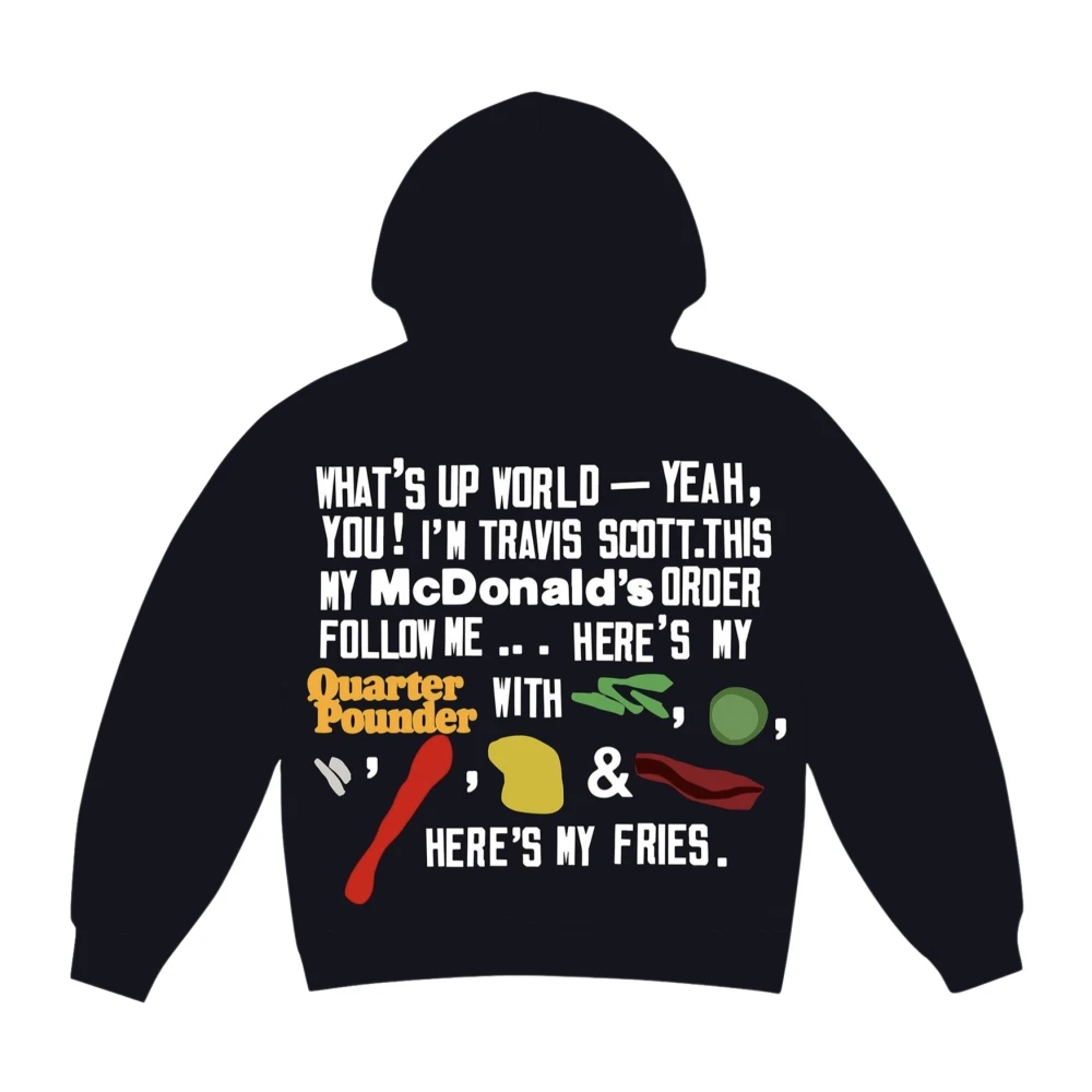 Cactus Plant Flea Market Travis Scott Script Hoodie Zwart Black Heren