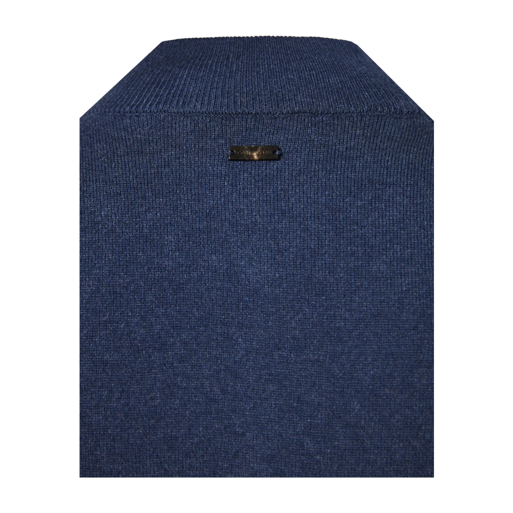 Corneliani Luxe Wol Kasjmier Vest Blue Heren