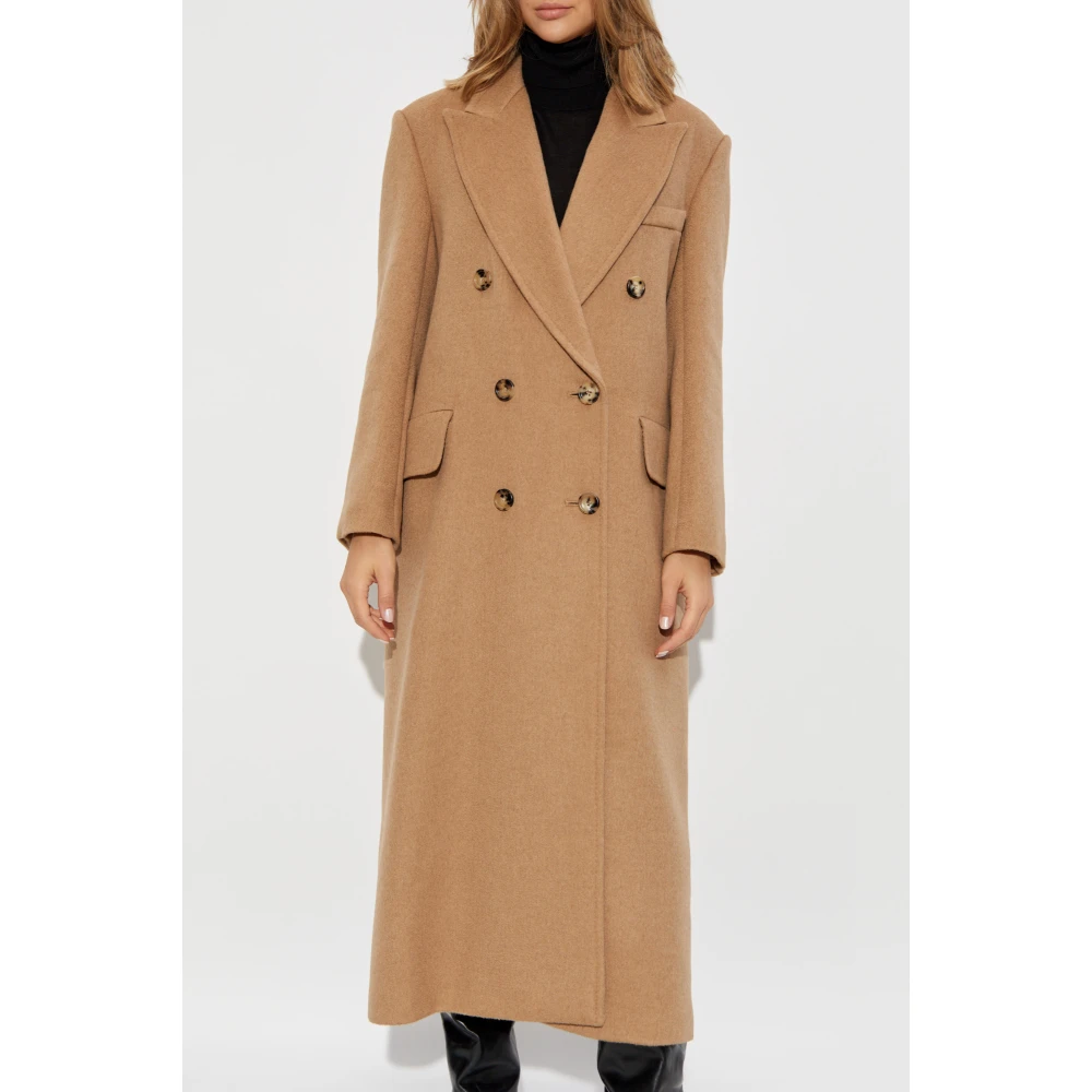 Max Mara Wollen jas Fungo Beige Dames