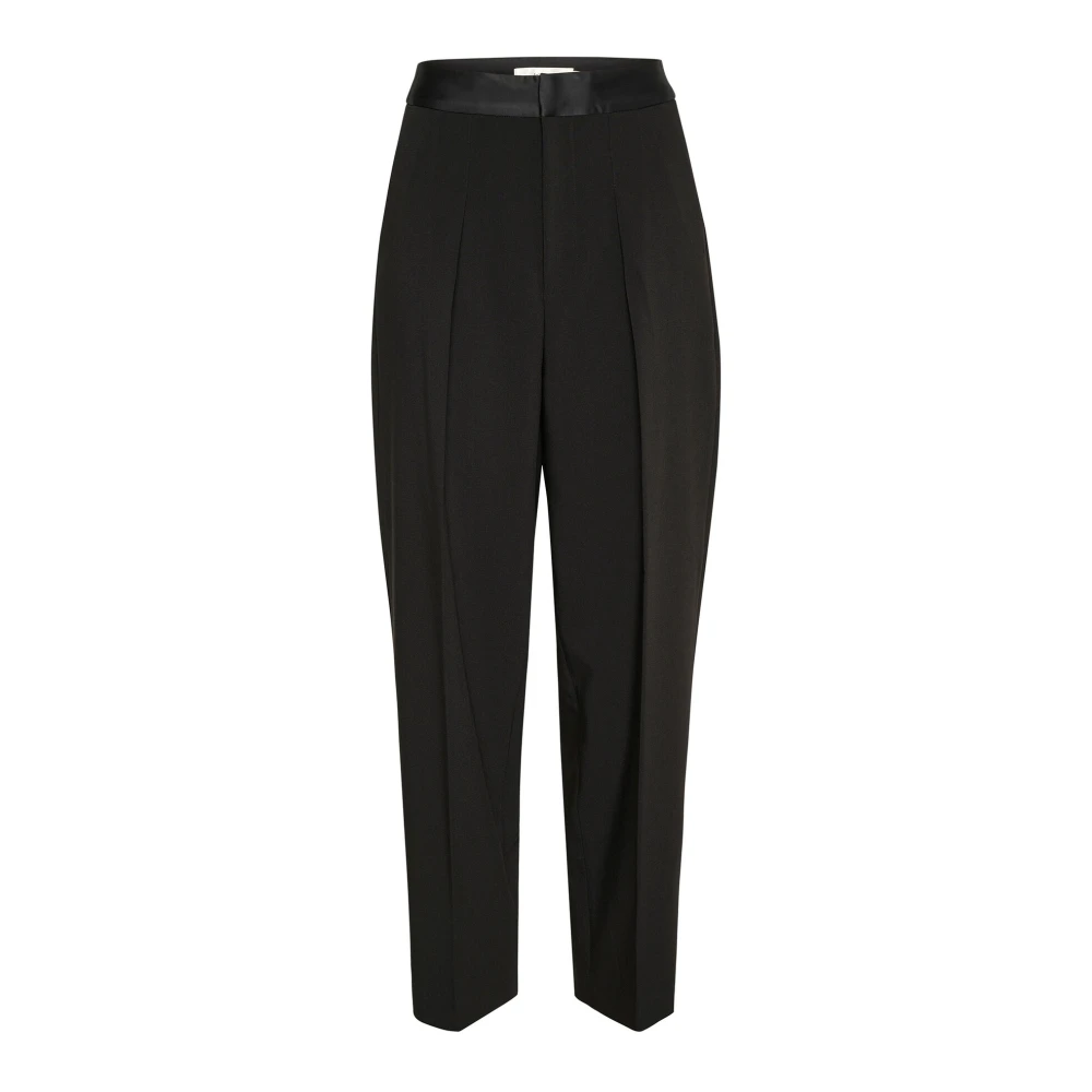 InWear Zwarte Voorplooi Broek Yaeliw Model Black Dames