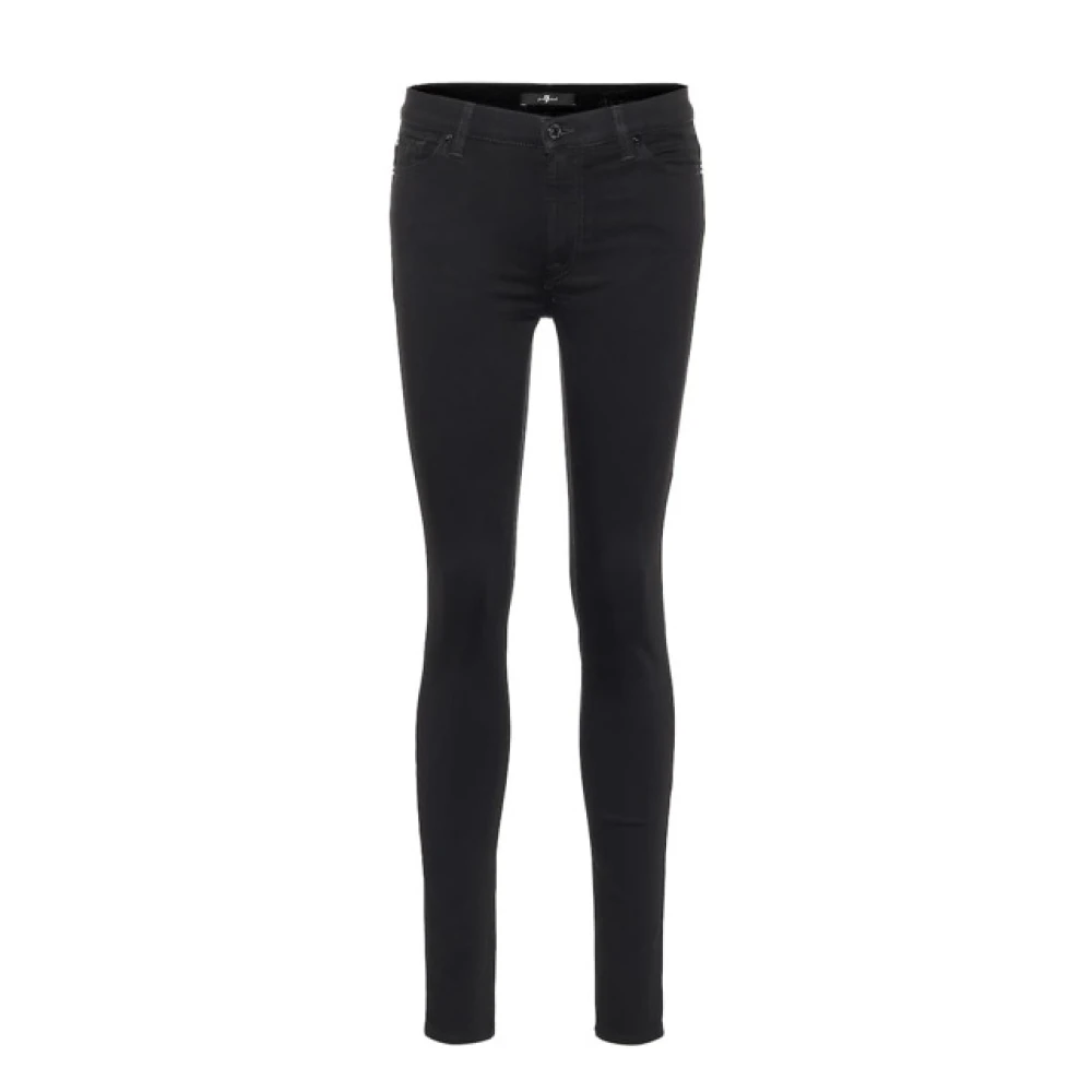 7 For All Mankind Slim Fit Jeans Donkerblauw Black Dames