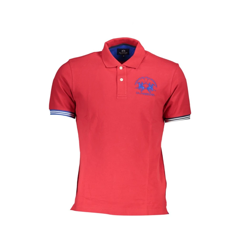 La Martina Men's Red Polo Shirts,, Elegant Polo With Regal Touch Large