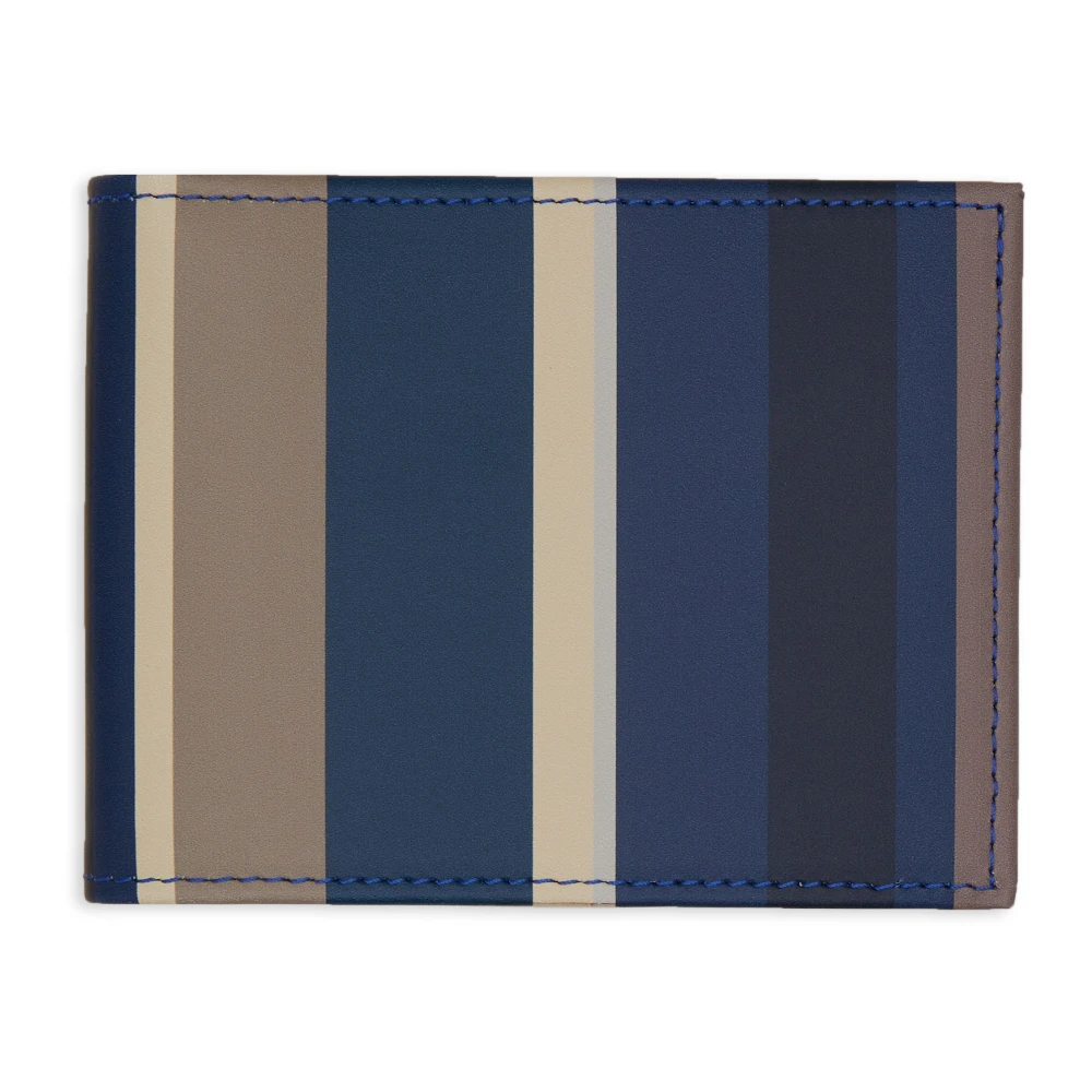 Gallo Blauwe herenportemonnee met veelkleurige strepen Multicolor Heren