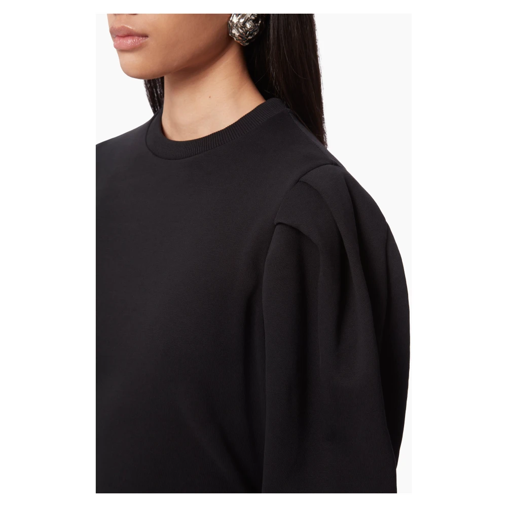Nina Ricci Zwarte Gerimpelde Mouw Sweater Jurk Black Dames