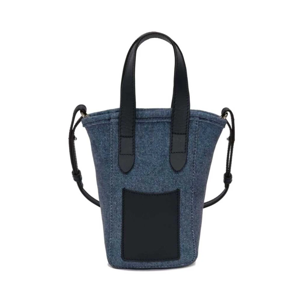 JW Anderson Indigo Velvet Anchor Logo Tas Blue Dames