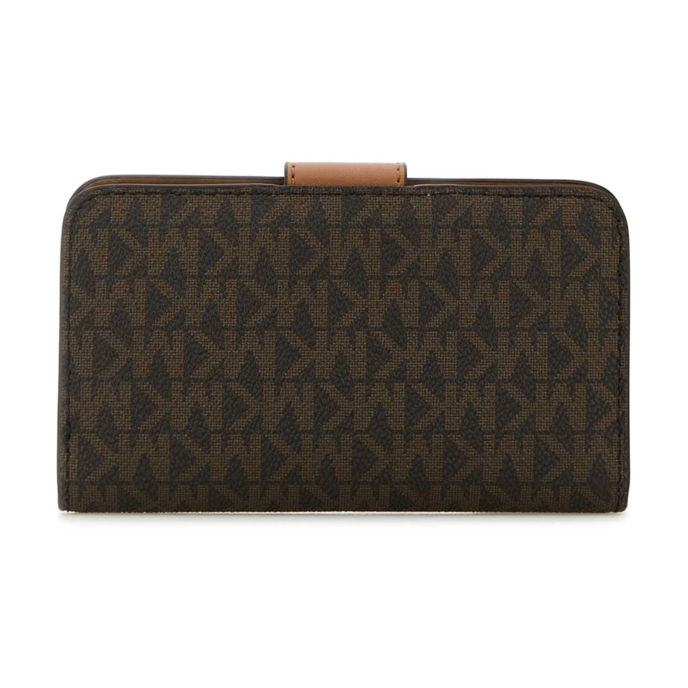 Michael Kors Canvas Portemonnee met Geprint Design Brown Dames