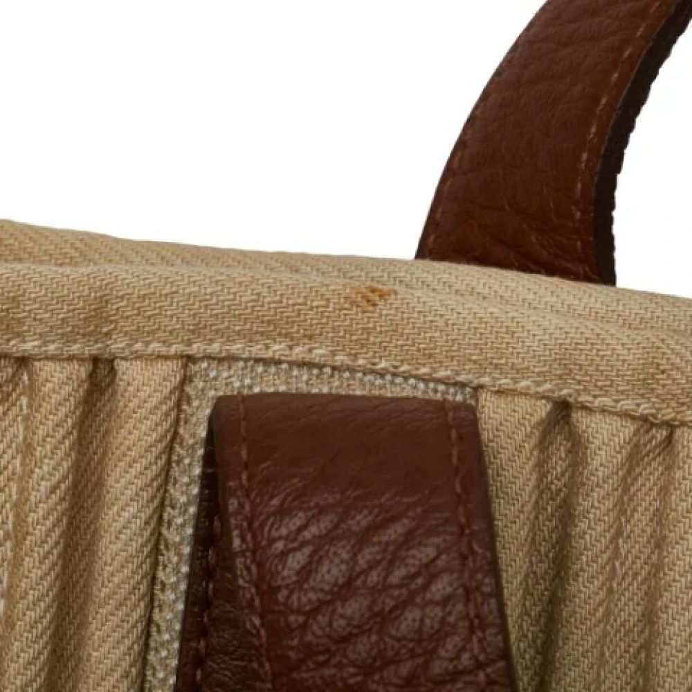Hermès Vintage Pre-owned Canvas handbags Beige Dames