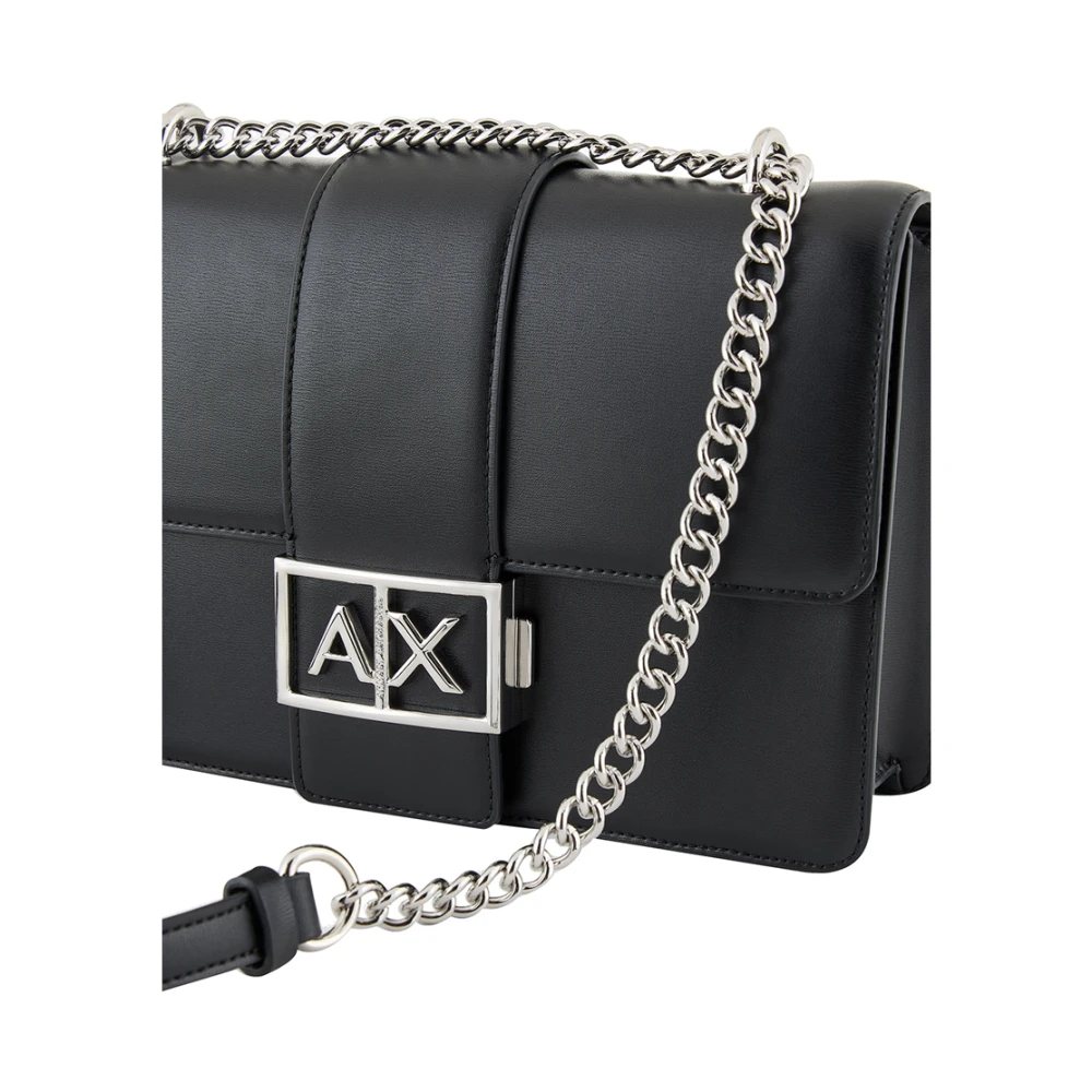 Armani Exchange Elegante Zwarte Handtas met Modern Design Black Dames