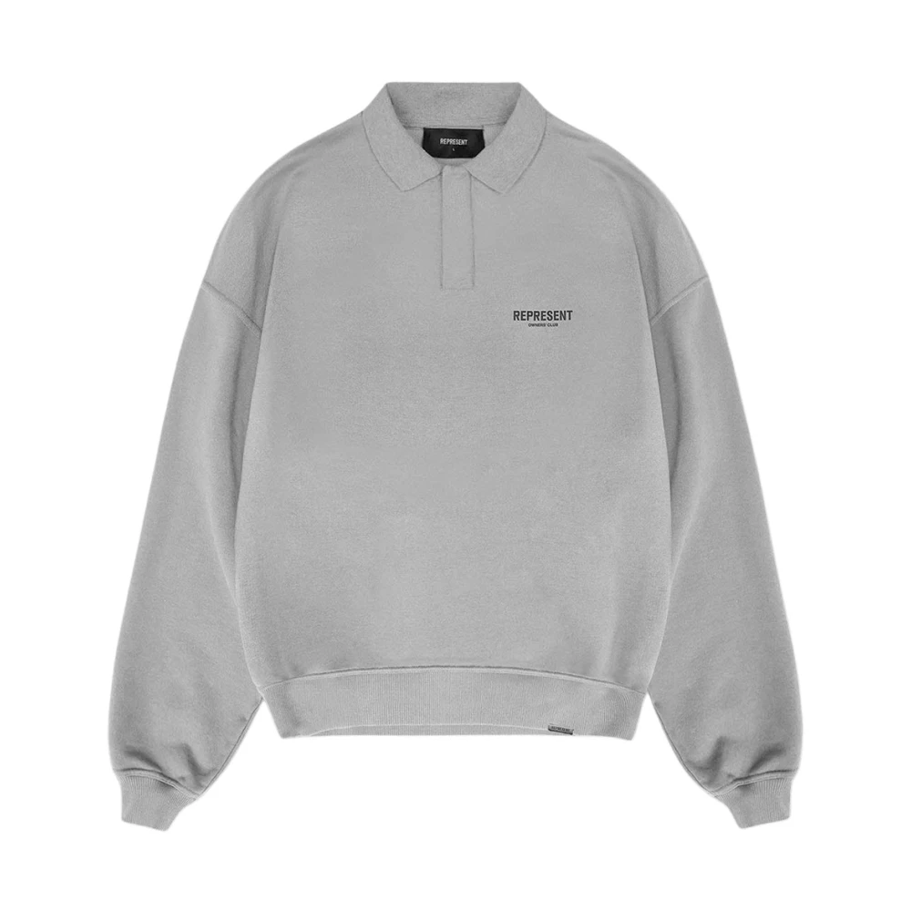 Represent Cotton Logo Sweatshirt Gray Heren