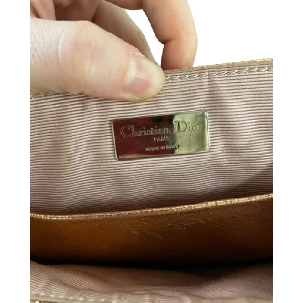 Dior Vintage Pre-owned Leather dior-bags Yellow Dames