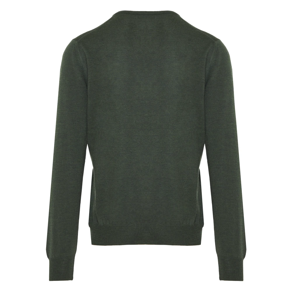 Gran Sasso Wol V-hals Gebreide Kleding Gemaakt in Italië Green Heren