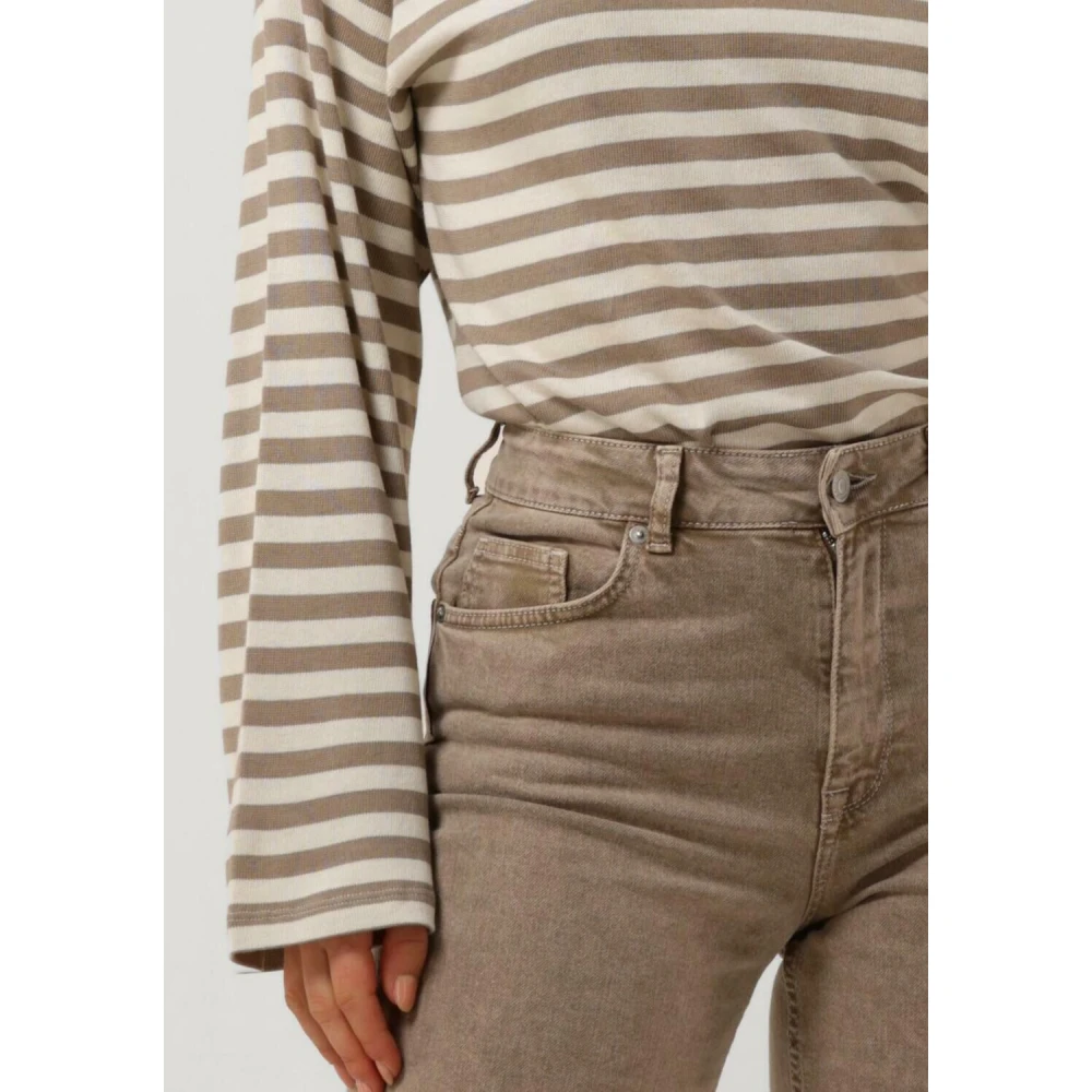 Selected Femme Beige Wide Jeans Slfalice-Cora Beige Dames