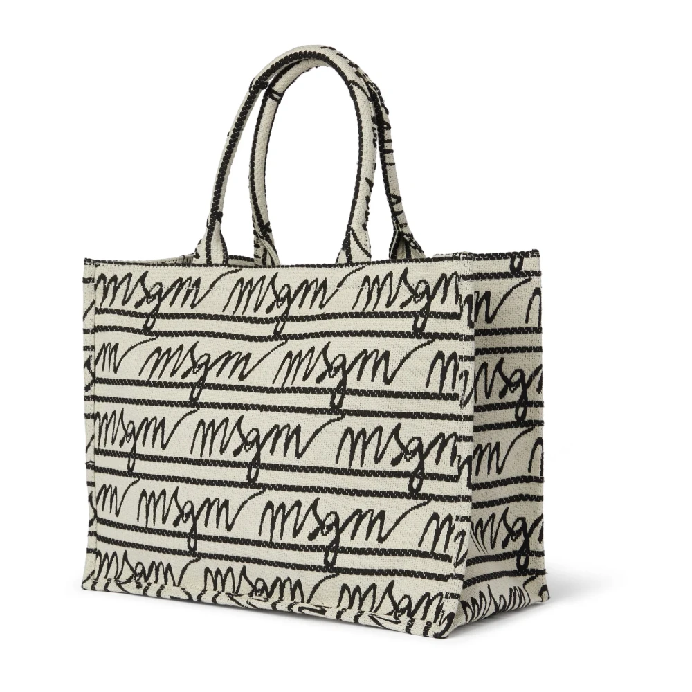 Msgm Jacquard Tote Tas Multicolor Dames