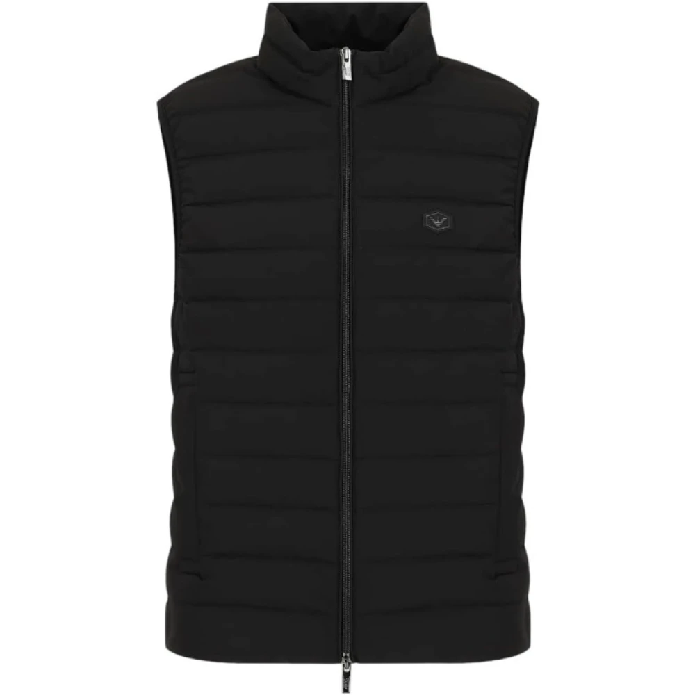 Emporio Armani Stijlvolle Gilet voor Mannen Black Heren