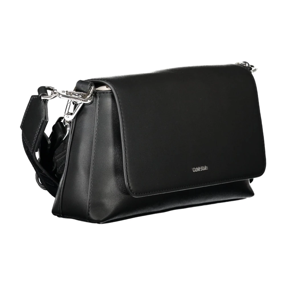 Calvin Klein Zwarte Schoudertas met Verstelbare Band Black Dames