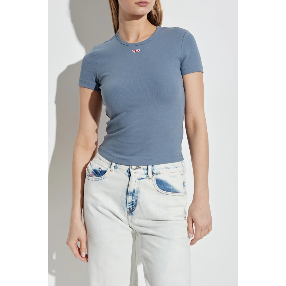 Diesel T-shirt 'T-Ele-Long-D' Blue Dames