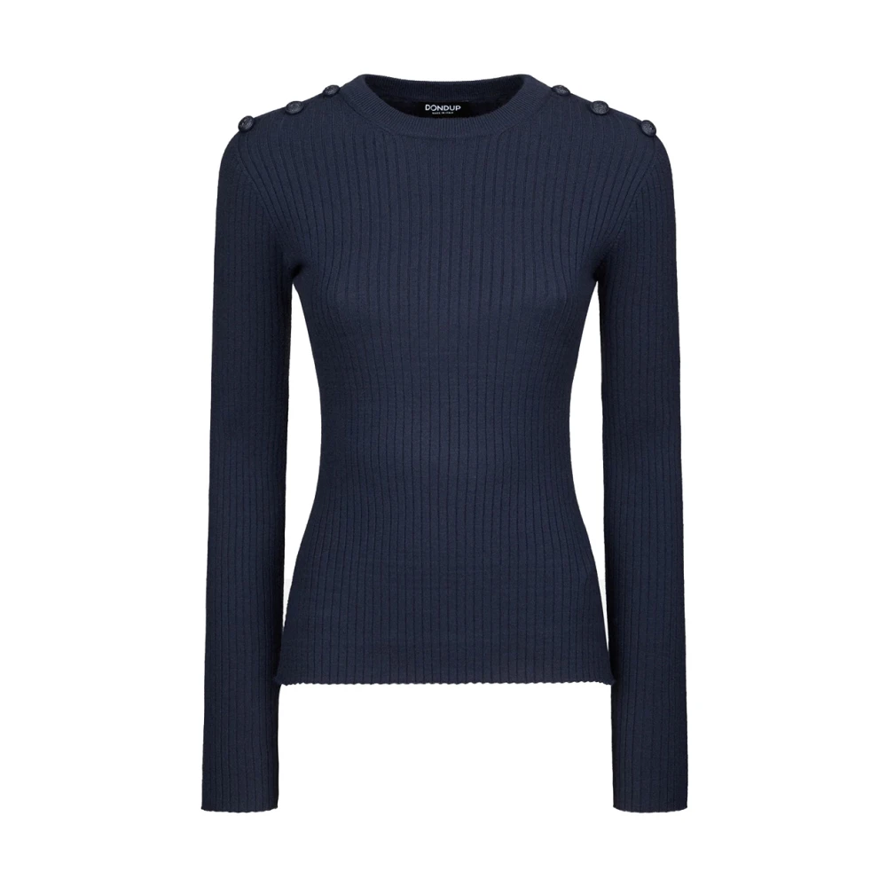 Dondup Women's Blue Stylish Jumpers For Every Occasion - Round-Neck Knitwear - S - Knitwear