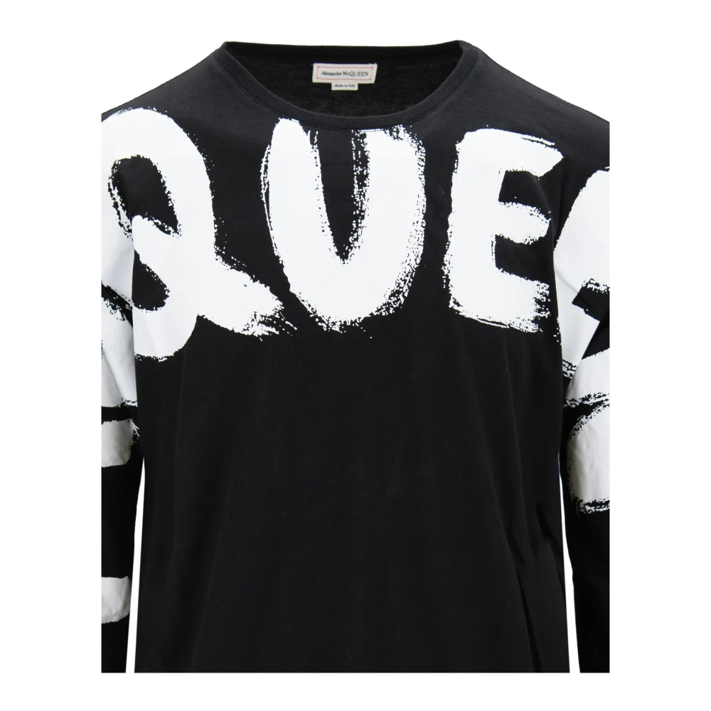 alexander mcqueen Heren Katoenen Longsleeve T-shirt Black Heren