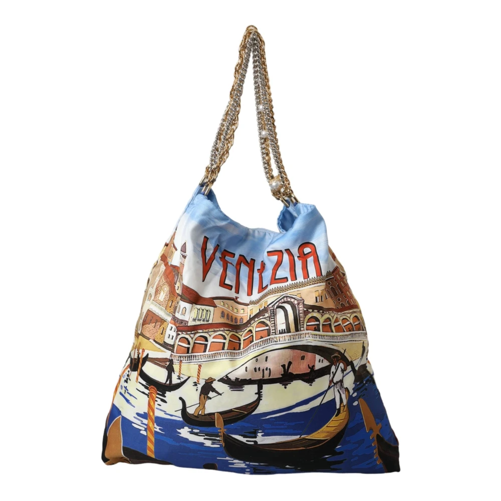 Dolce & Gabbana Multicolor Canvas Shopping Tote Tas Multicolor Dames