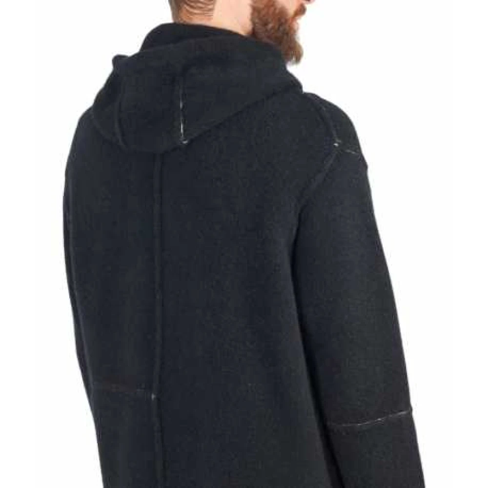 Isabel Benenato Lange Hooded Yak Vest Zwart Black Heren
