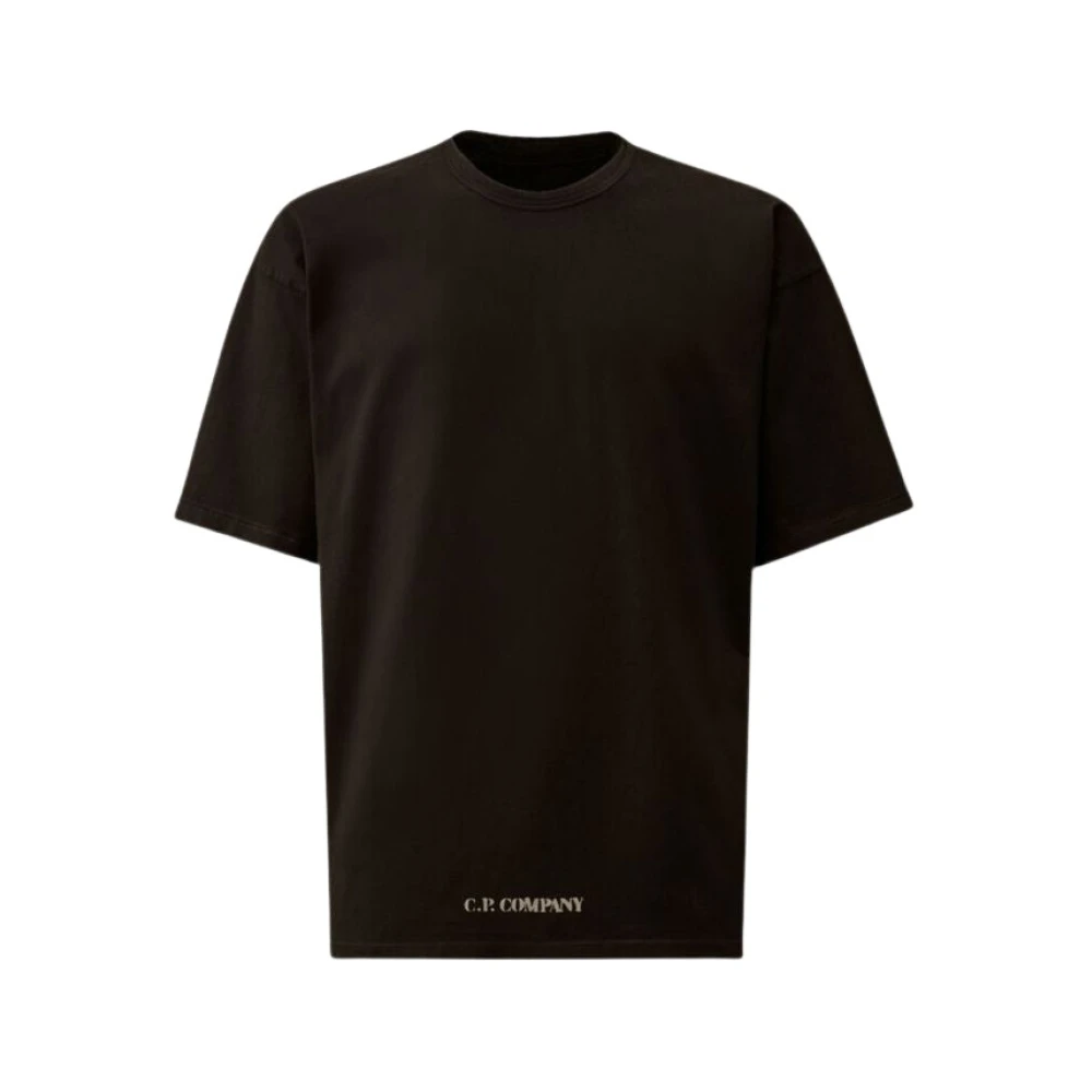 C.p. Company Men's Black T-Shirts, M, 1020 Jersey Logo T-Shirt