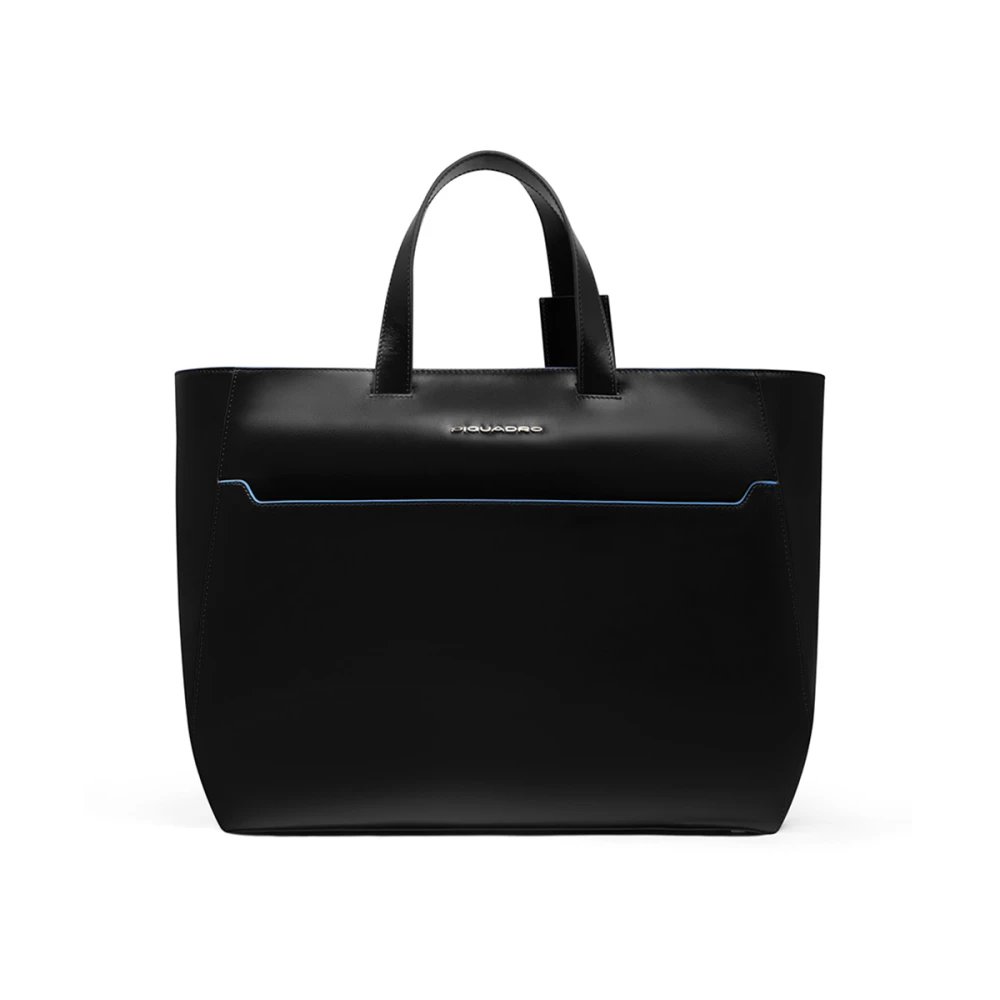 Piquadro Vrouw Zwart Blue Square Laptop Shopper