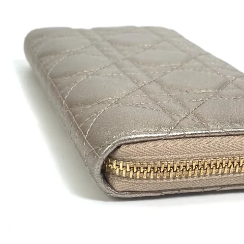 Dior Vintage Pre-owned Leather wallets Yellow Dames