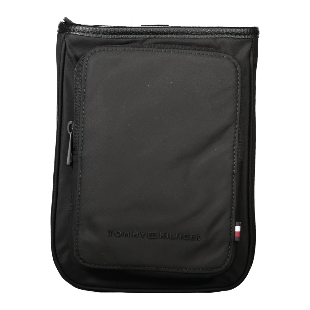 Tommy Hilfiger Zwarte Heren Schoudertas Contrast Details Black Heren
