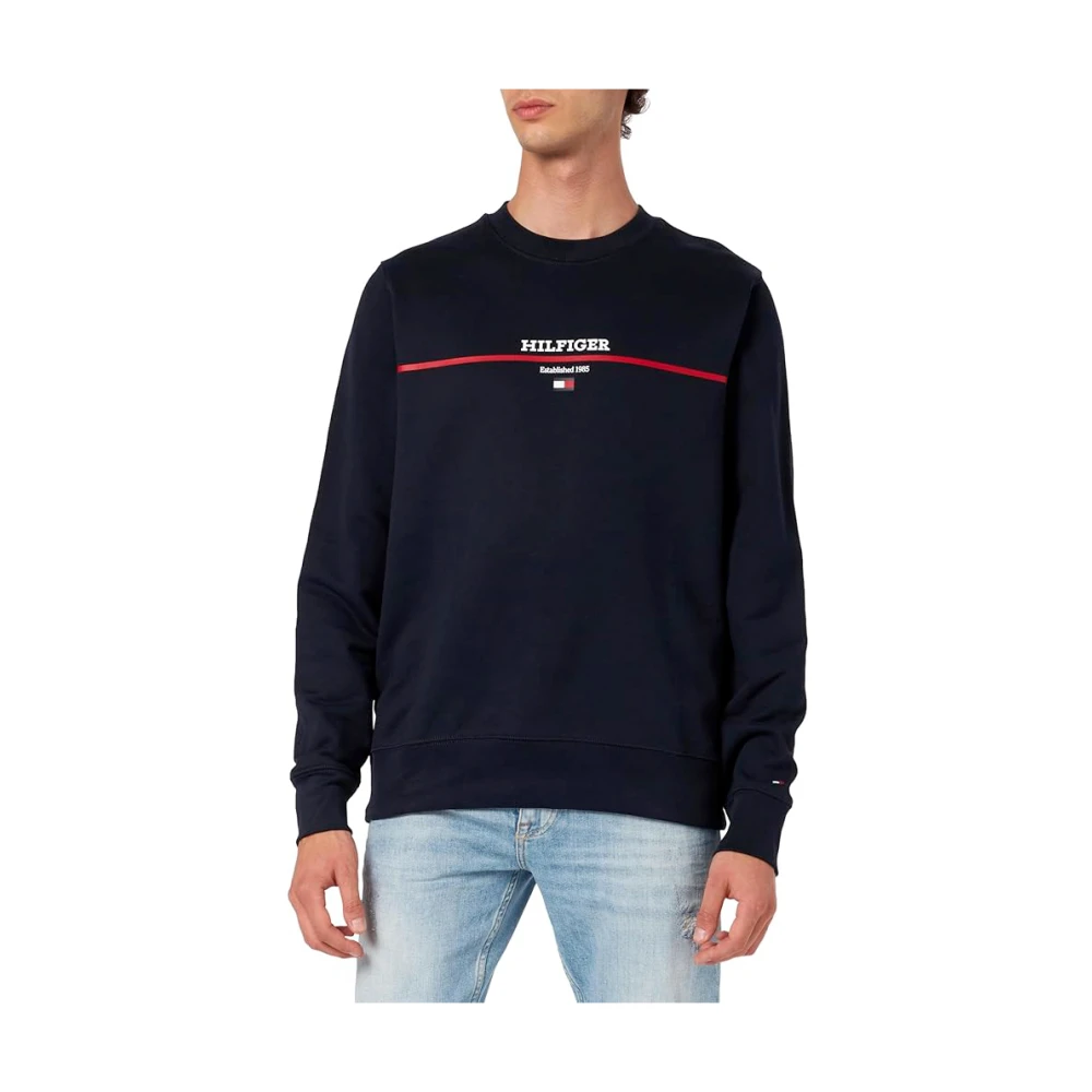 Tommy Hilfiger Blauwe Sweaters Verfijnde Stijl Blue Heren