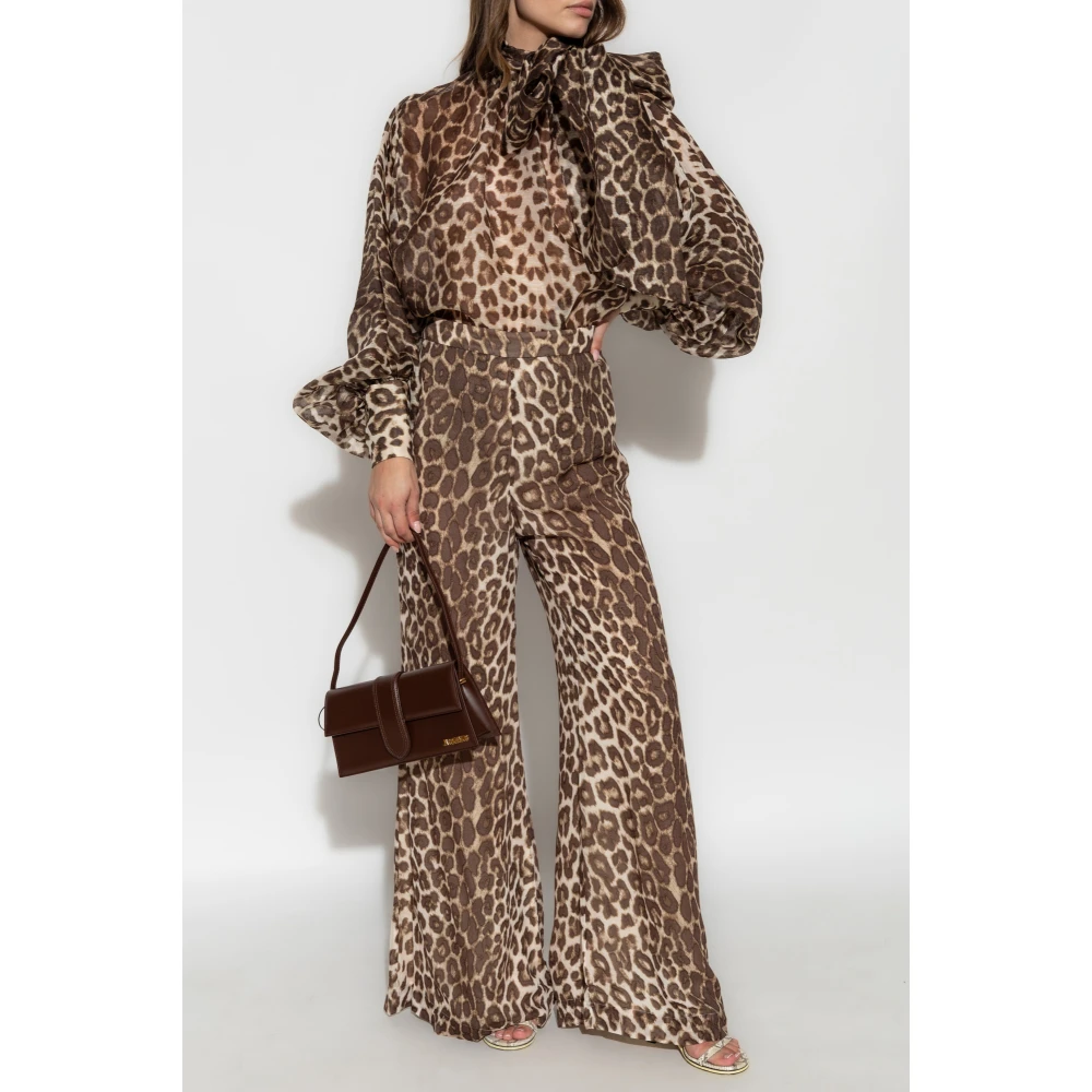 Zimmermann Shirt met dierenprint Brown Dames