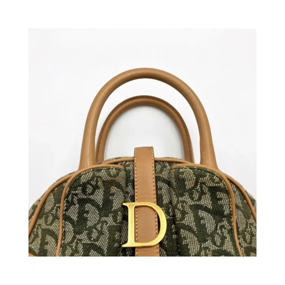 Dior Vintage Pre-owned Canvas handbags Green Dames