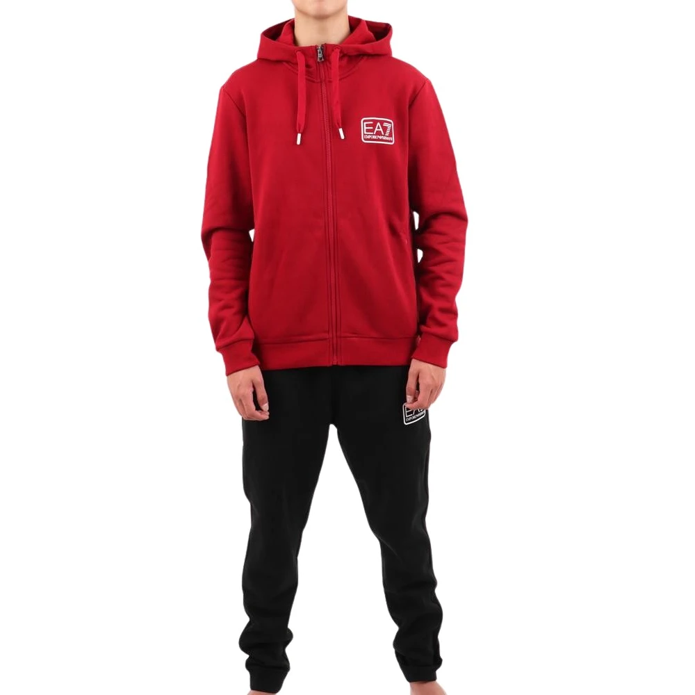 Emporio Armani Ea7 Men's Red Sporty Tracksuit Set