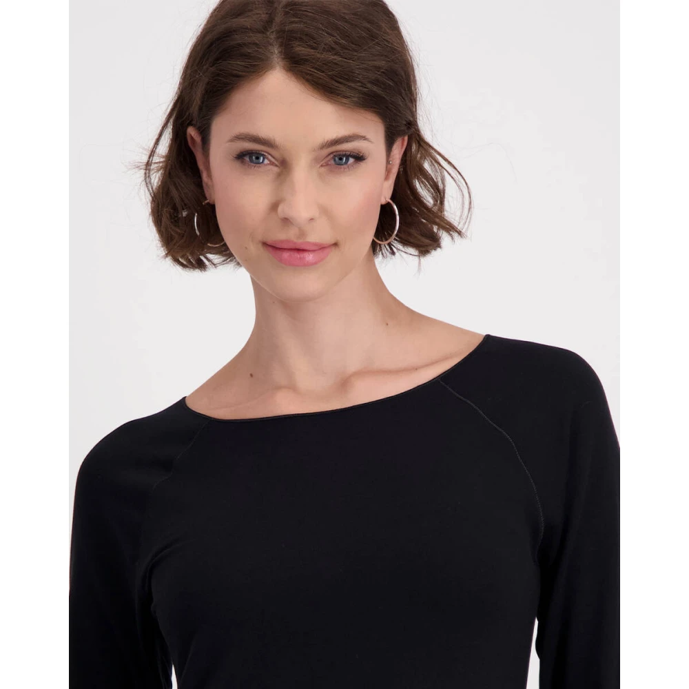 monari Stijlvolle Pullover T-shirt Black Dames
