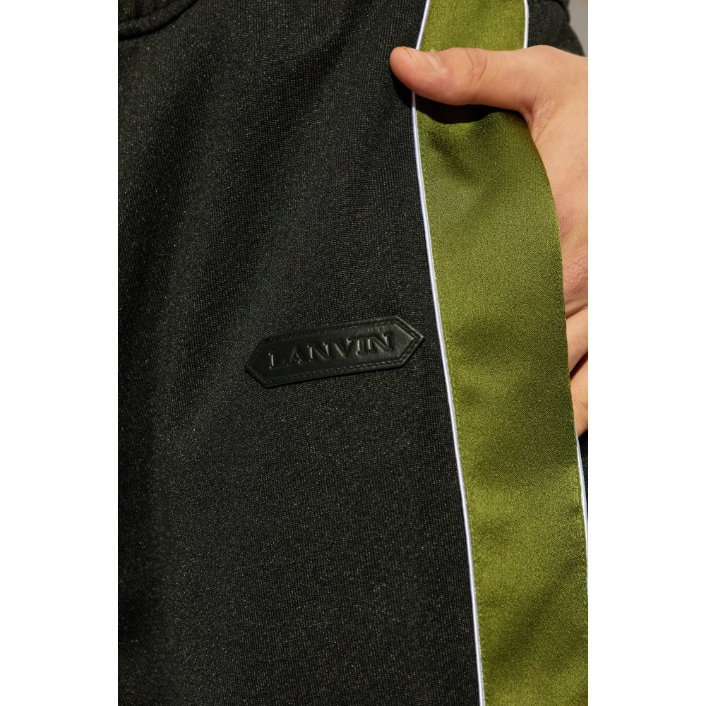 Lanvin Broek met logo Black Heren