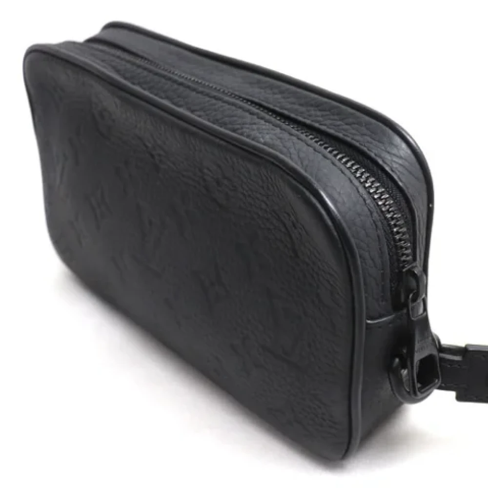 Louis Vuitton Vintage Pre-owned Leather clutches Black Dames