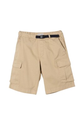 kids-beige-cargo-shorts-with-belt