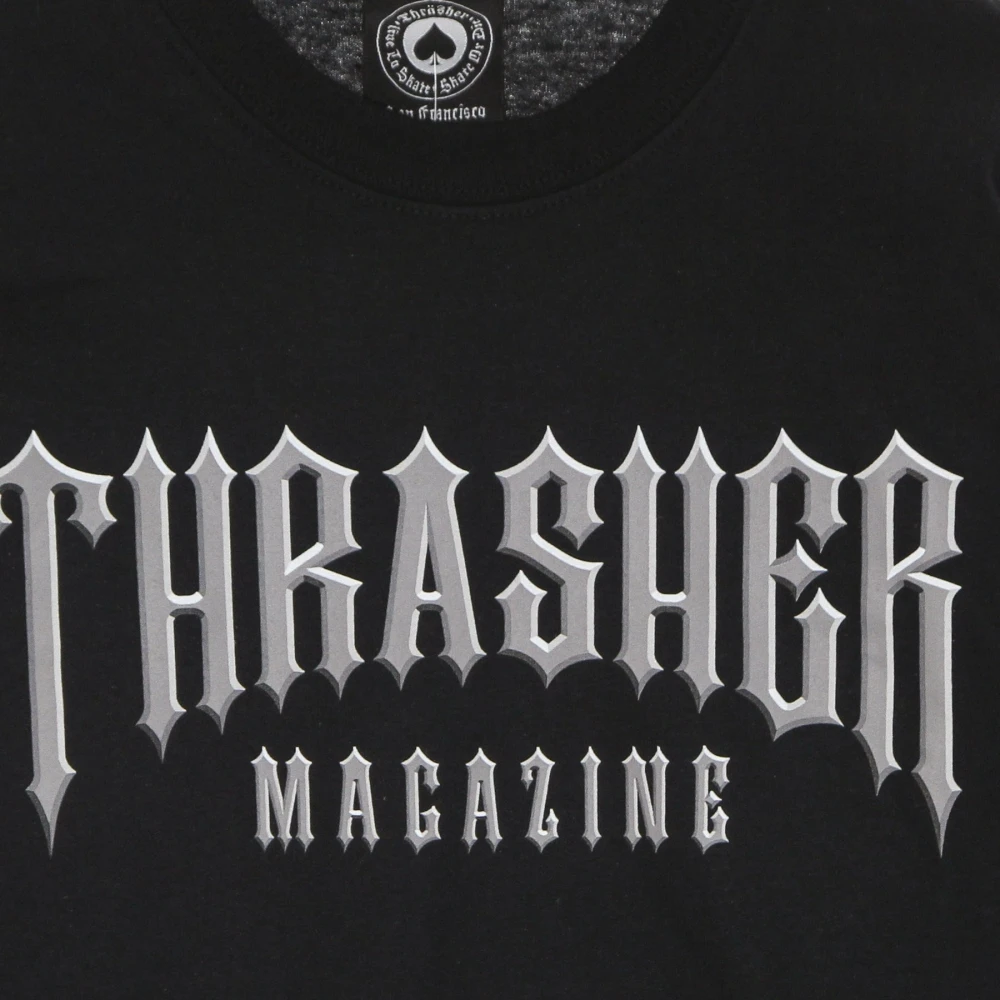 Thrasher Zwarte longsleeve logoshirt Black Heren