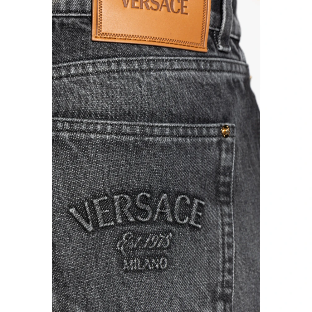 Versace Straight-leg jeans Gray Heren